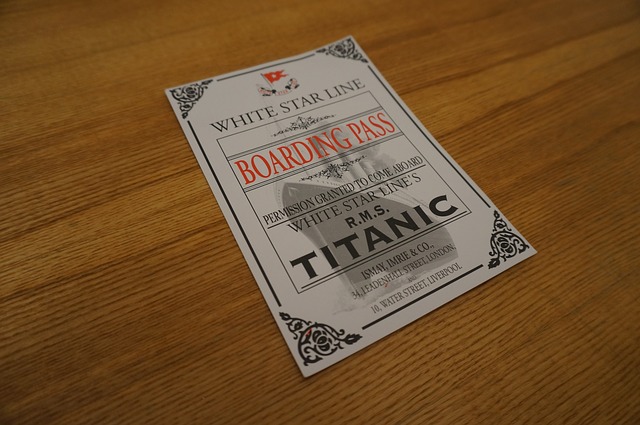 Titanic boarding pass